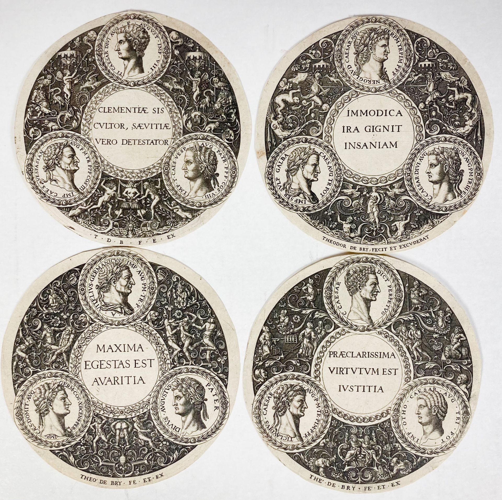 EMBLEMS -- BRY, Theodor de (1528-1598) & Johann Theodor de (1561-1623). Collection of 5 - Bild 2 aus 2