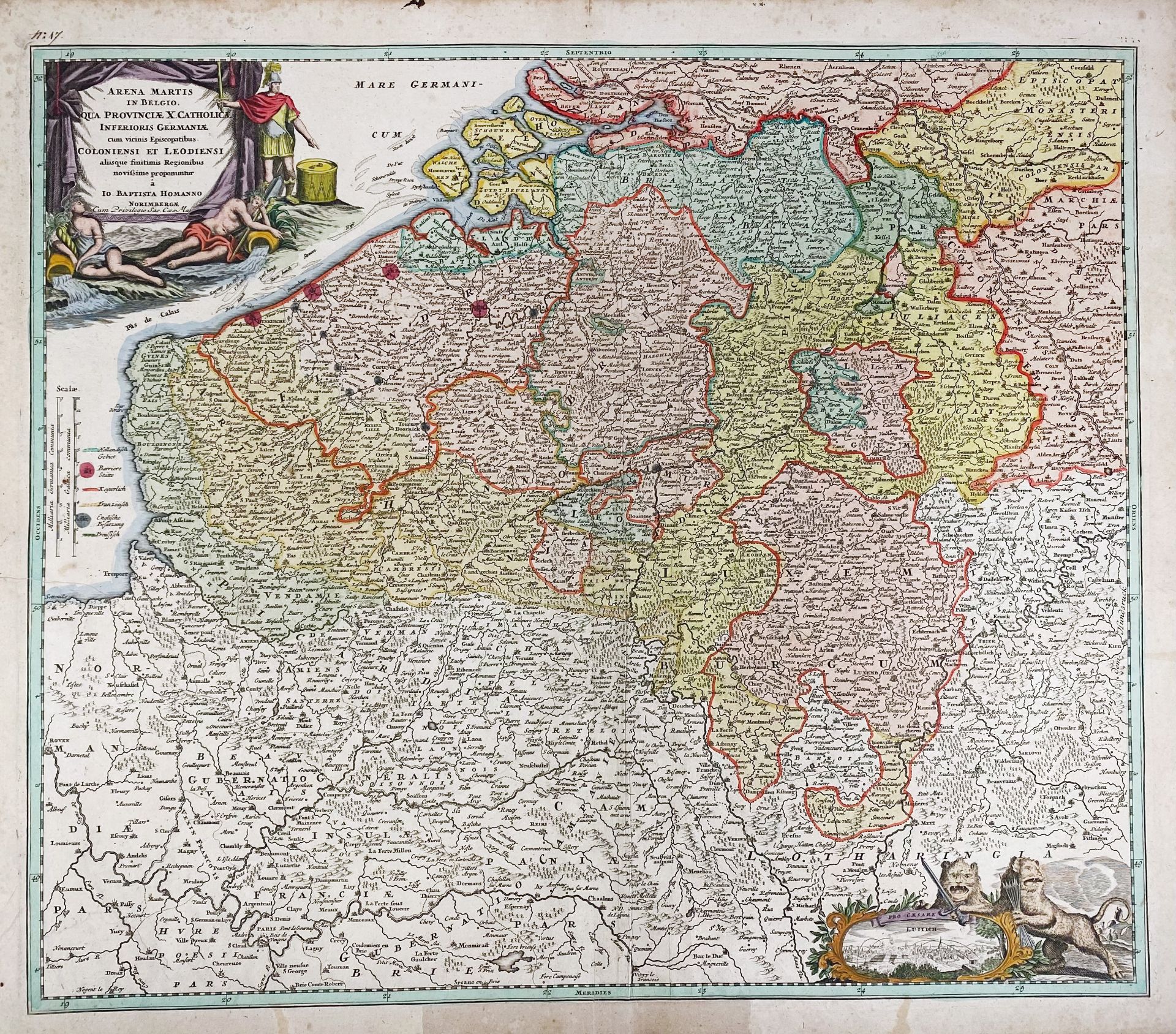 LOW COUNTRIES -- "BELGII UNIVERSI seu Inferioris Germaniae quam XVII Provinciae, Austriaco, Gallico - Image 2 of 2