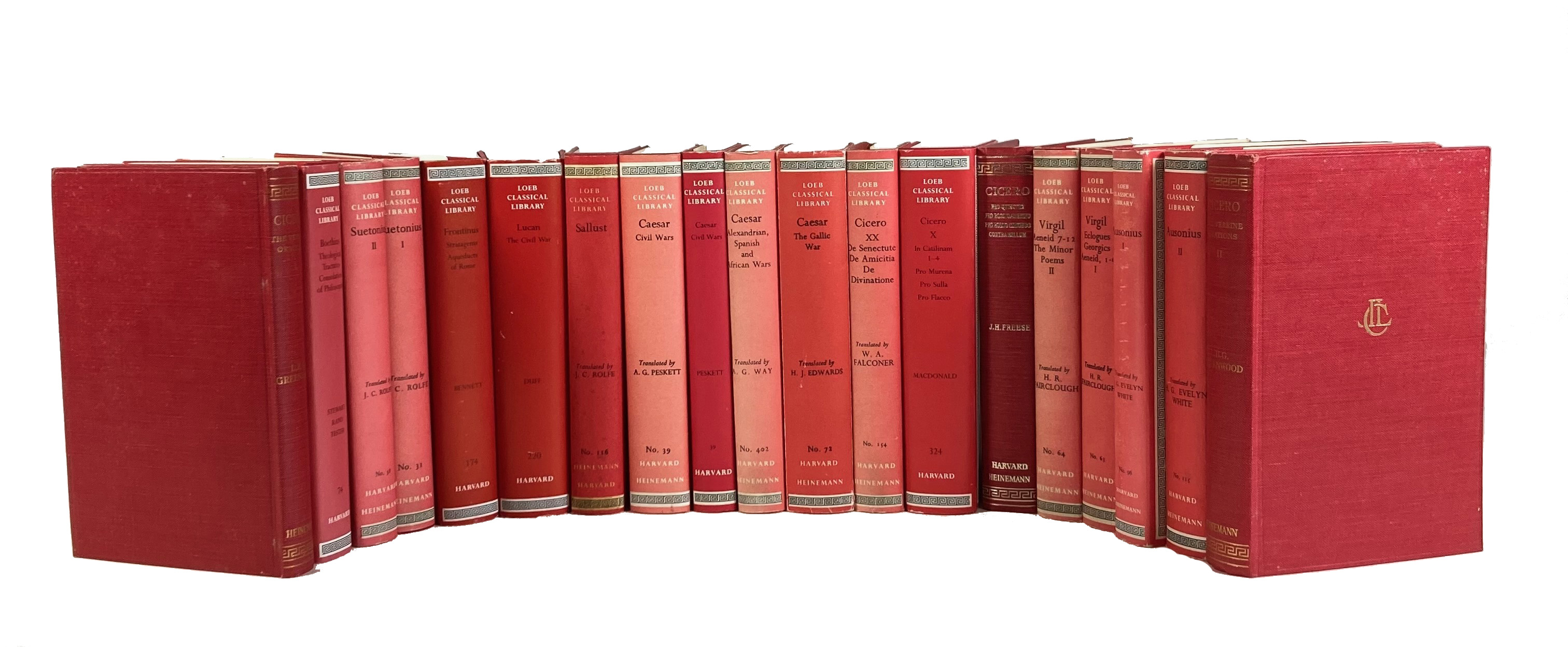 LOEB CLASSICAL LIBRARY. Latin authors & sets. (1925-2003). 19 vols. of the series