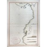 SEA CHARTS -- DÉPOT GÉNÉRALE DE LA MARINE -- "CARTE RÉDUITE de la côte