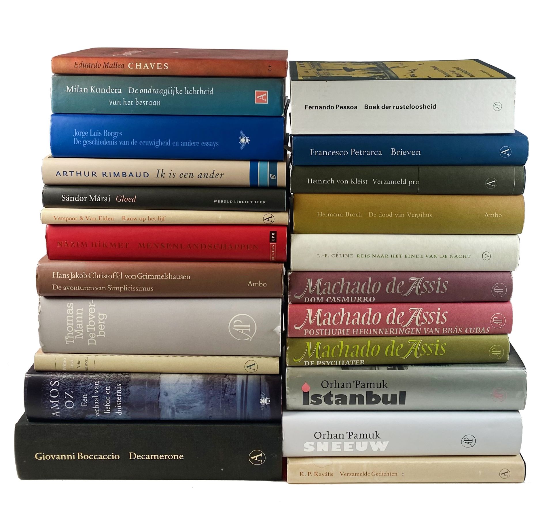 COLLECTION of 23 literary works in Dutch translation. (Late 20th-early 21st