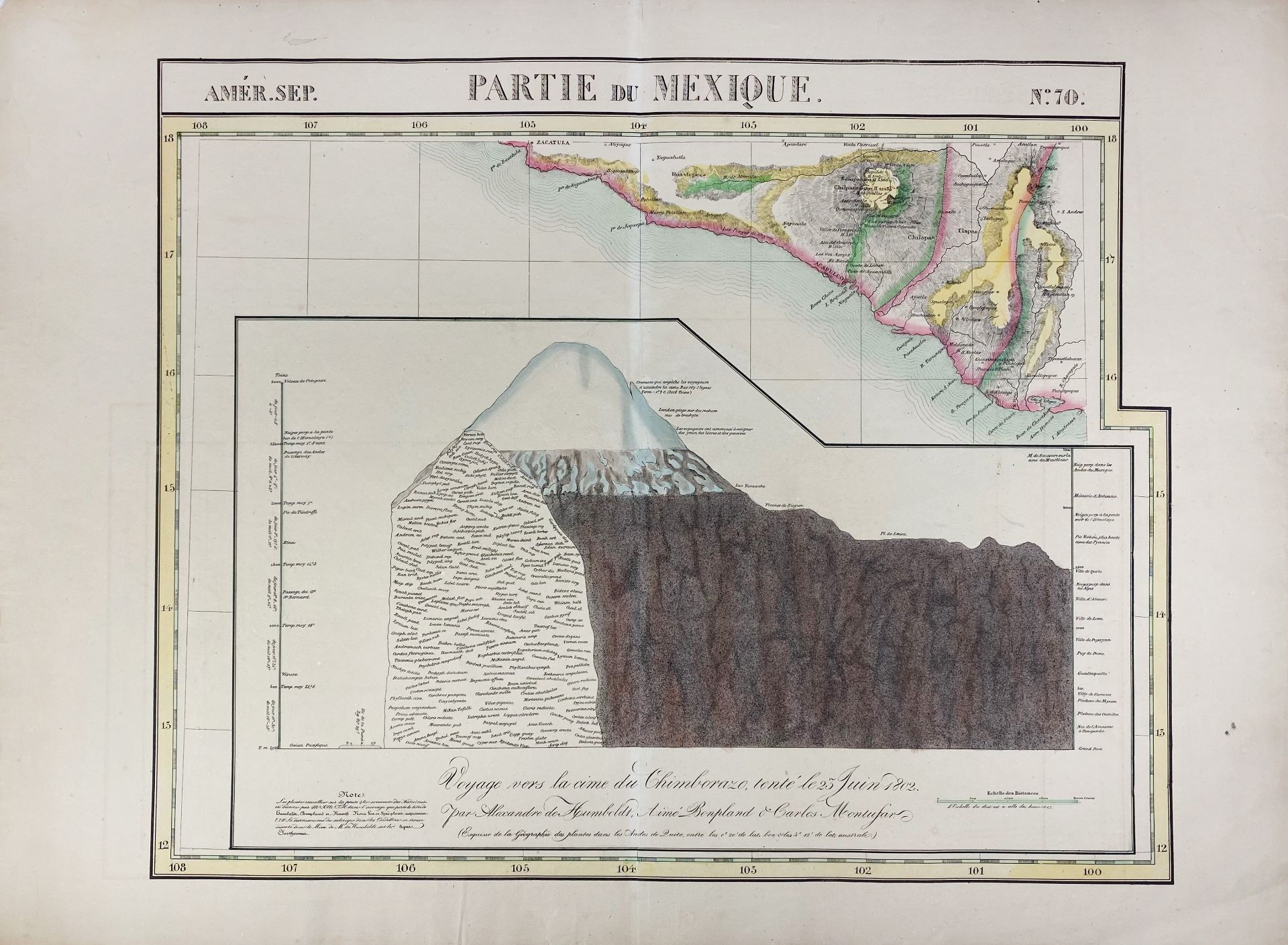 SOUTH AMERICA -- MEXICO -- "DESCRIPTION, SITUATION & vue de la ville de Mexique, (…)". (Amst - Bild 2 aus 3