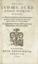 PHILO JUDAEUS. Lucubrationes quotquot haberi potuereunt, nunc primum Latinæ factæ per Sigismundus