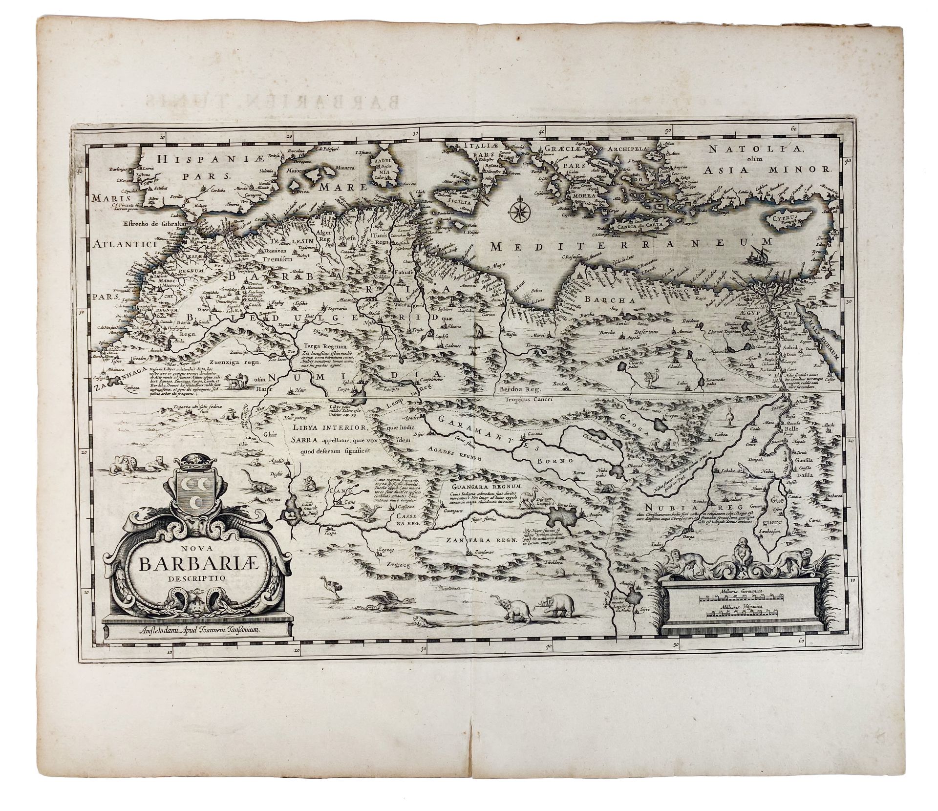 AFRICA -- "GUINEAE NOVA DESCRIPTIO". (Amst., Mercator/Hondius, c. 1638). Plain engr. map - Image 3 of 3