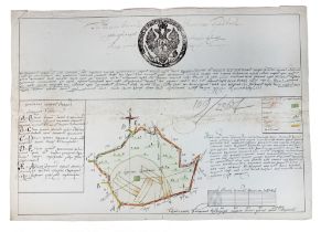 BELARUS -- MANUSCRIPT MAP of the Belarusian city of Polotsk. (1786). Plan of