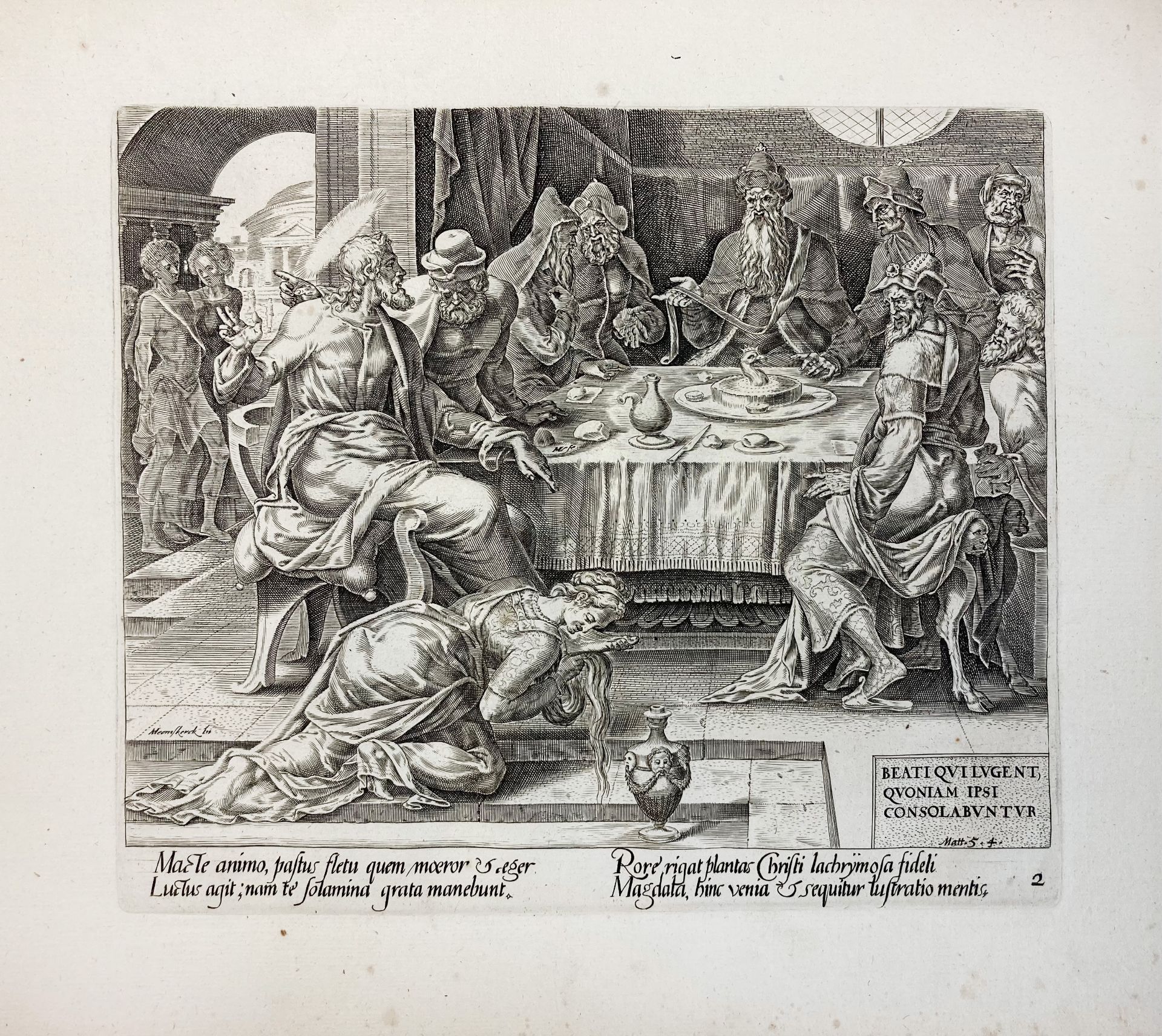 HEEMSKERCK -- MULLER, Herman Jansz. (c. 1539-1617). (The Eight Beatitudes). N.d. (C.J. Visscher - Image 2 of 6