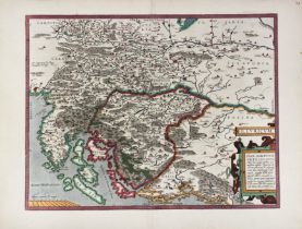 EASTERN EUROPE -- "ILLYRICUM". (Antw., Ortelius, 1579). Handcold. engr. map after J. Sambucus