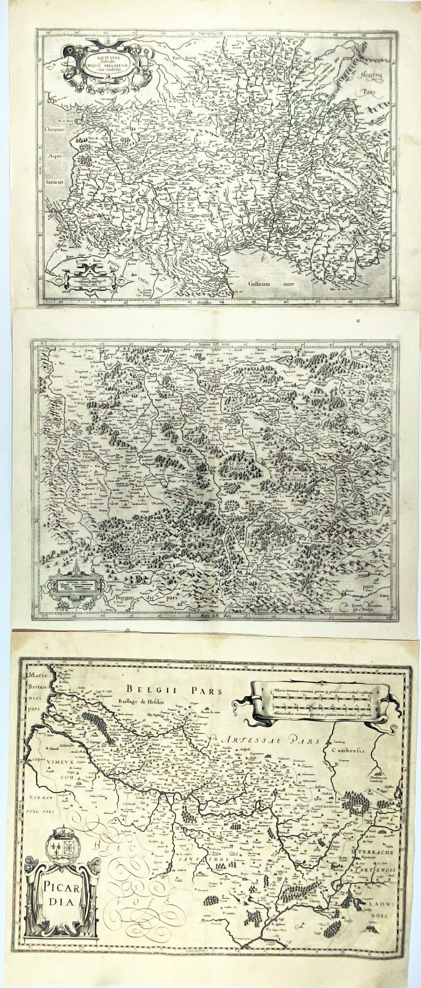 FRANCE -- "PROVINCIAE, REGIONIS GALLIÆ, (…)". 355 x 500 mm. -- "CARTE DU PAIS DE - Image 4 of 5