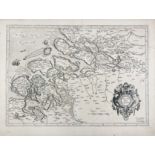 LOW COUNTRIES -- "ZELANDIA COMITATUS". (Mercator, 1585). Plain engr. map w. elaborate cartouche