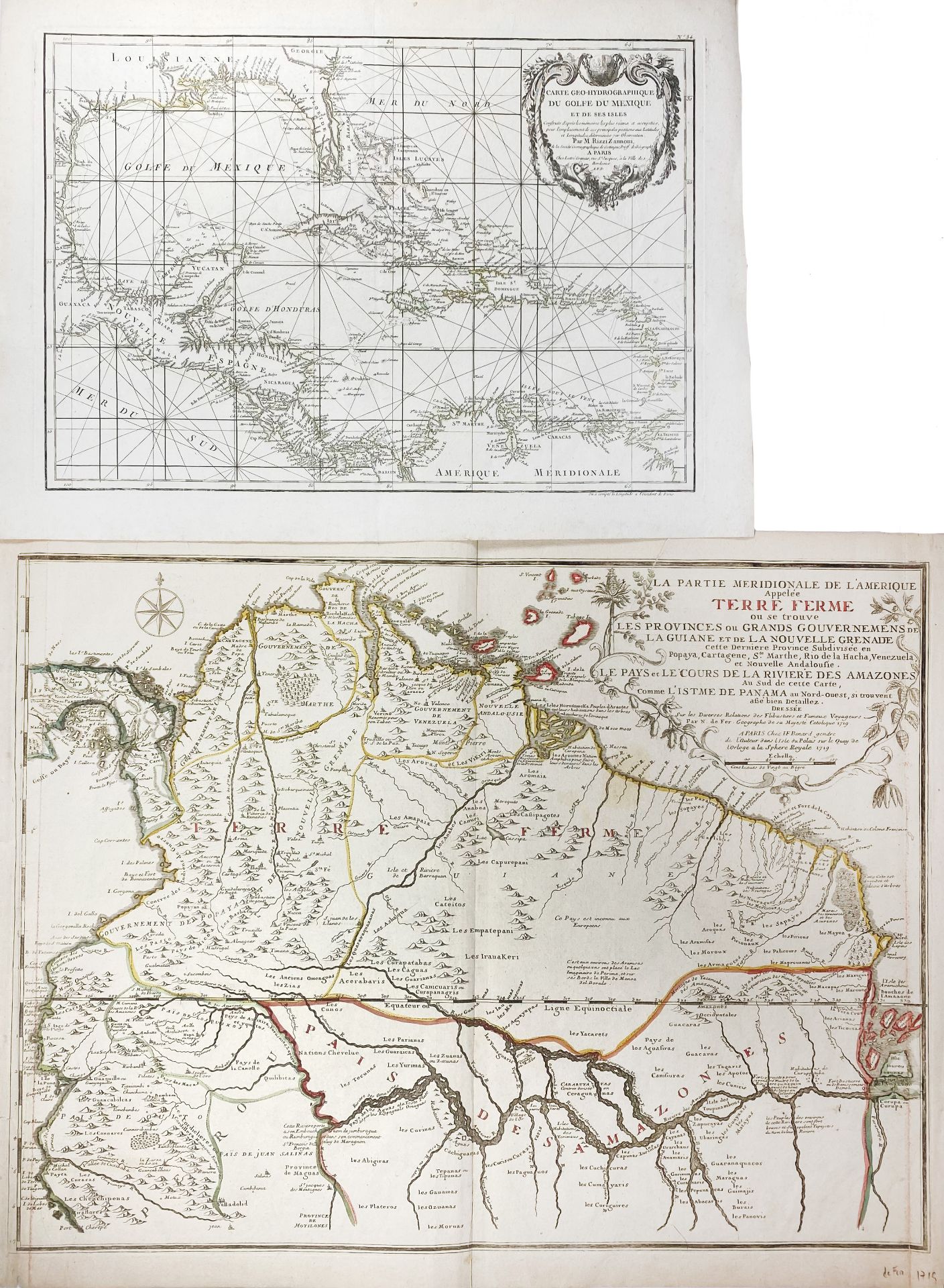 SOUTH AMERICA -- "CARTE GEO-HYDROGRAPHIQUE du Golfe du Mexique et de ses