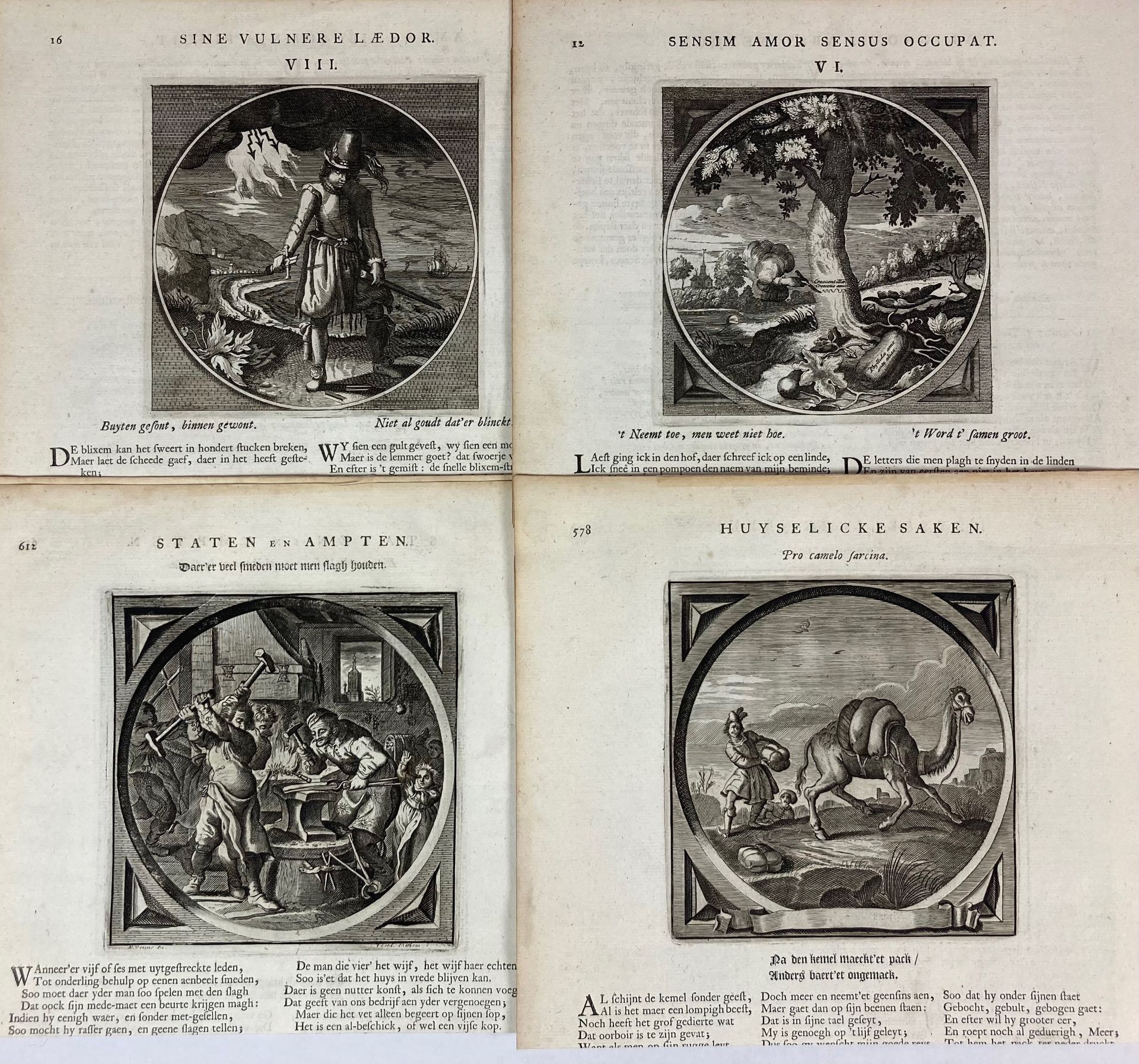 EMBLEMS -- COLLECTION of c. 200 - for the greater part emblematical - engravings taken