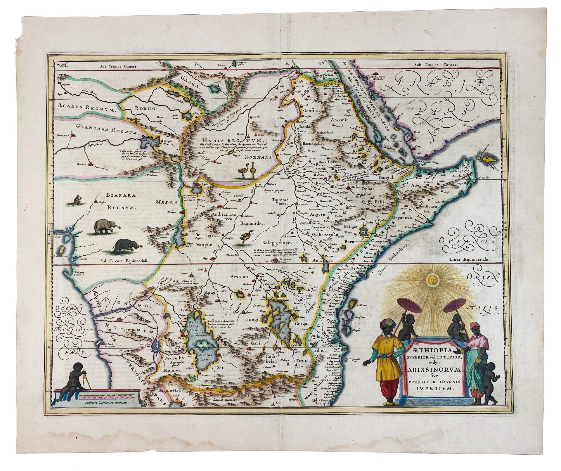 AFRICA -- "GUINEAE NOVA DESCRIPTIO". (Amst., Mercator/Hondius, c. 1638). Plain engr. map - Image 2 of 3