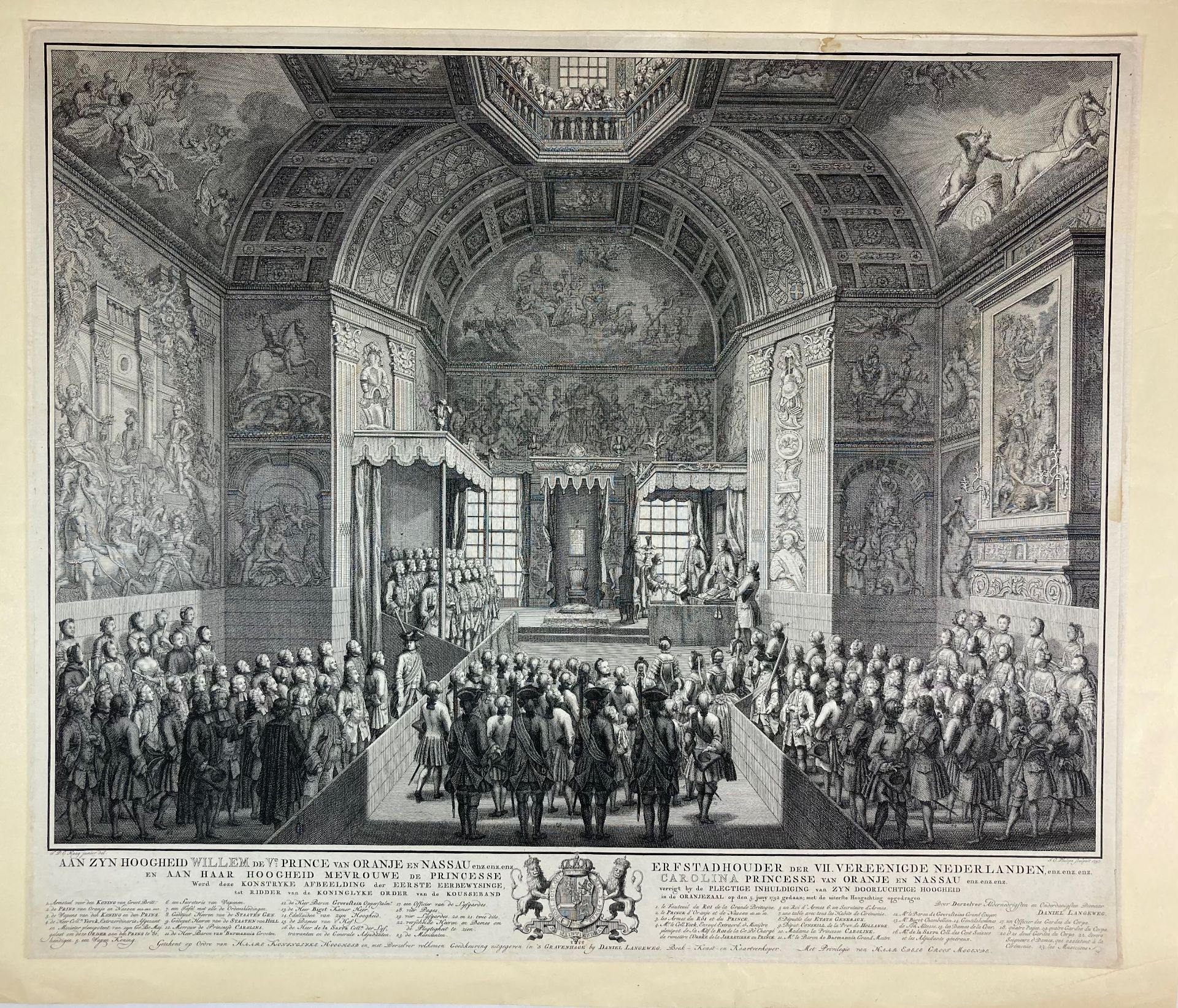COLLECTION of 74 engraved plates representing Dutch historical events, coronations/ceremonies, gathe - Image 8 of 8