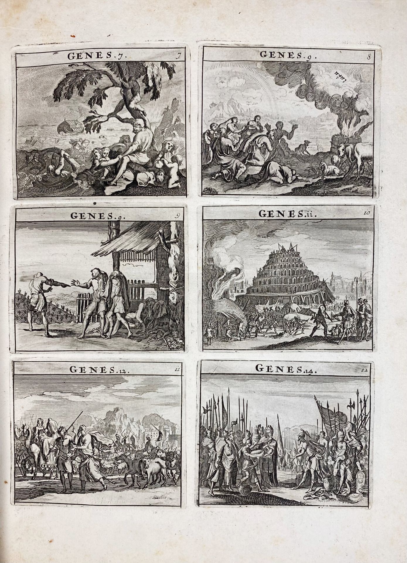 BIBLES -- MERIAN, M. Bybel-printen, vertoonende de voornaemste historien en afbeeldtsels der - Image 5 of 5