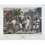 SLAVERY - ABOLITIONISM -- "A CUDGELLING MATCH between English & French negroes in Dominica / Bataill