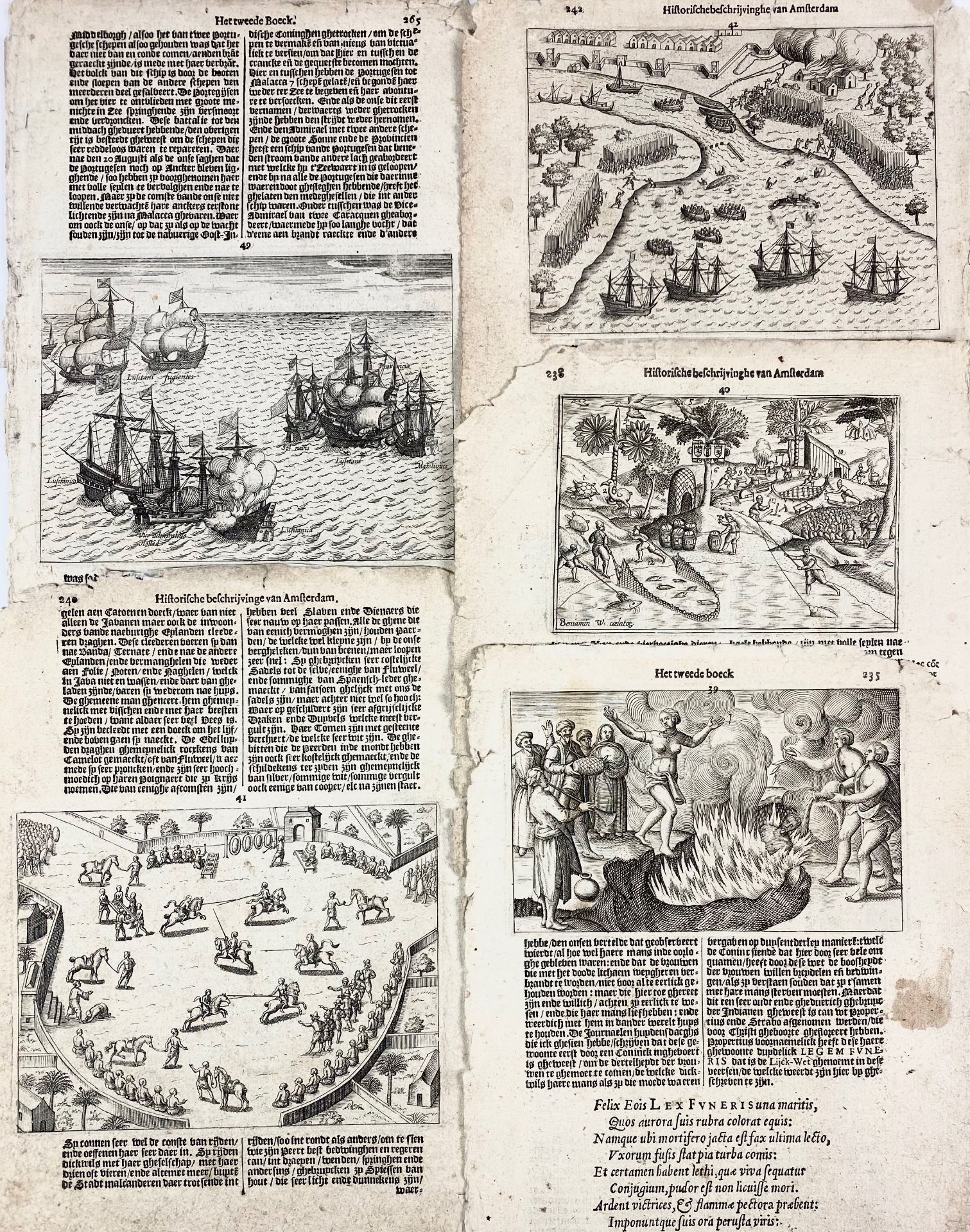 PONTANUS -- COLLECTION of engravings from 'Historische Beschrijvinghe der seer wijt beroemde Coop - Bild 2 aus 3