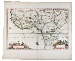 AFRICA -- "NIGRITARUM REGIO". (Amst.), J. Blaeu, (c. 1670). Handcold. engr. map, w