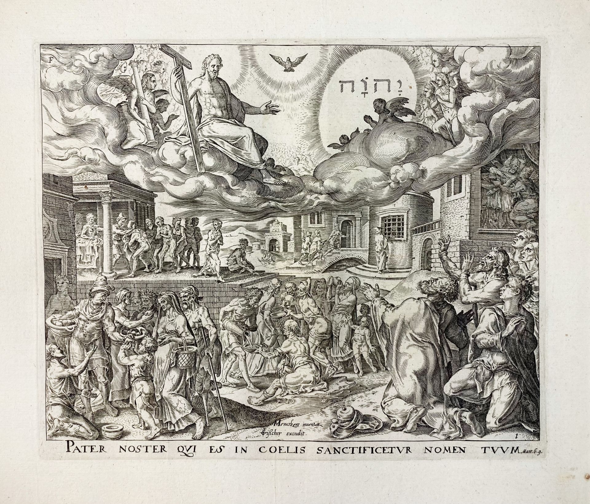 HEEMSKERCK -- WIERIX, Johannes (1549-c. 1620). (The Lord's Prayer). N.d. (C.J. Visscher - Image 8 of 8