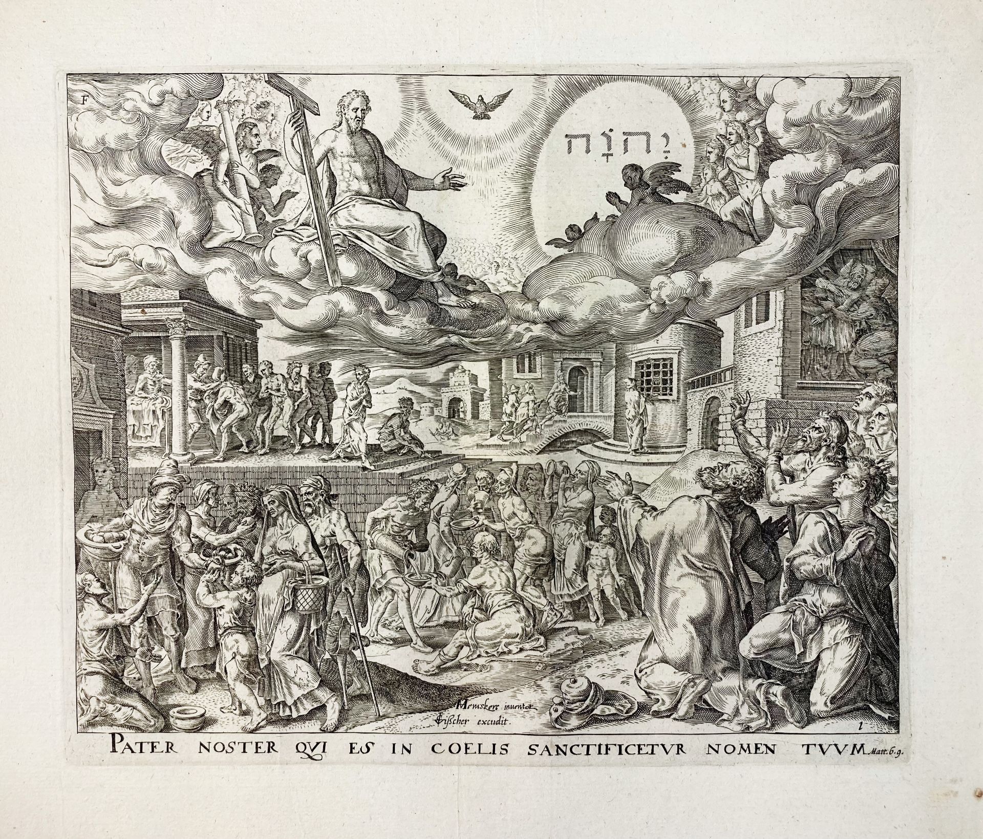 HEEMSKERCK -- WIERIX, Johannes (1549-c. 1620). (The Lord's Prayer). N.d. (C.J. Visscher - Bild 8 aus 8