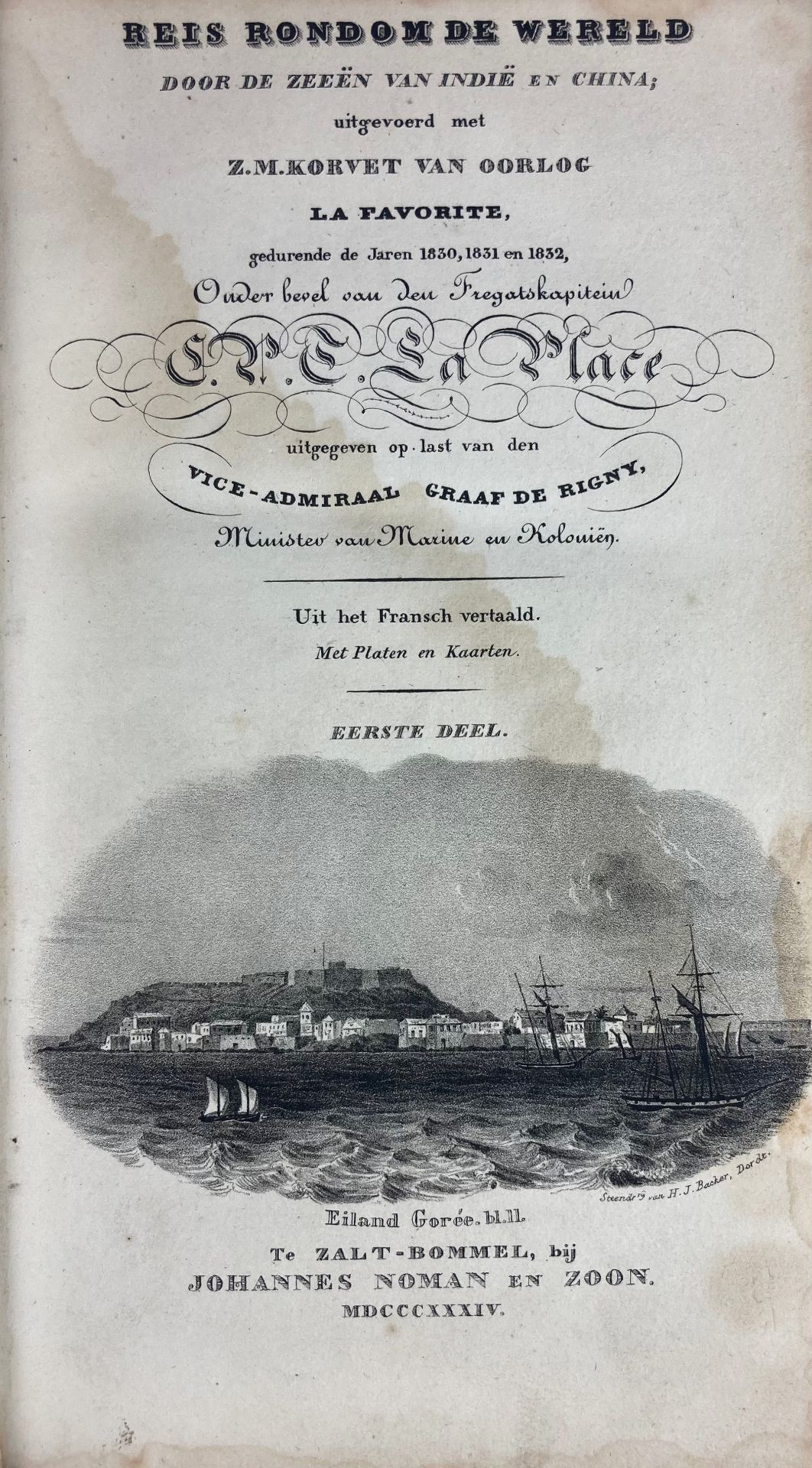 MARITIME HISTORY - TRAVELLING -- LAPLACE, C.P.T. Reis rondom de wereld door de zeeën - Bild 2 aus 3