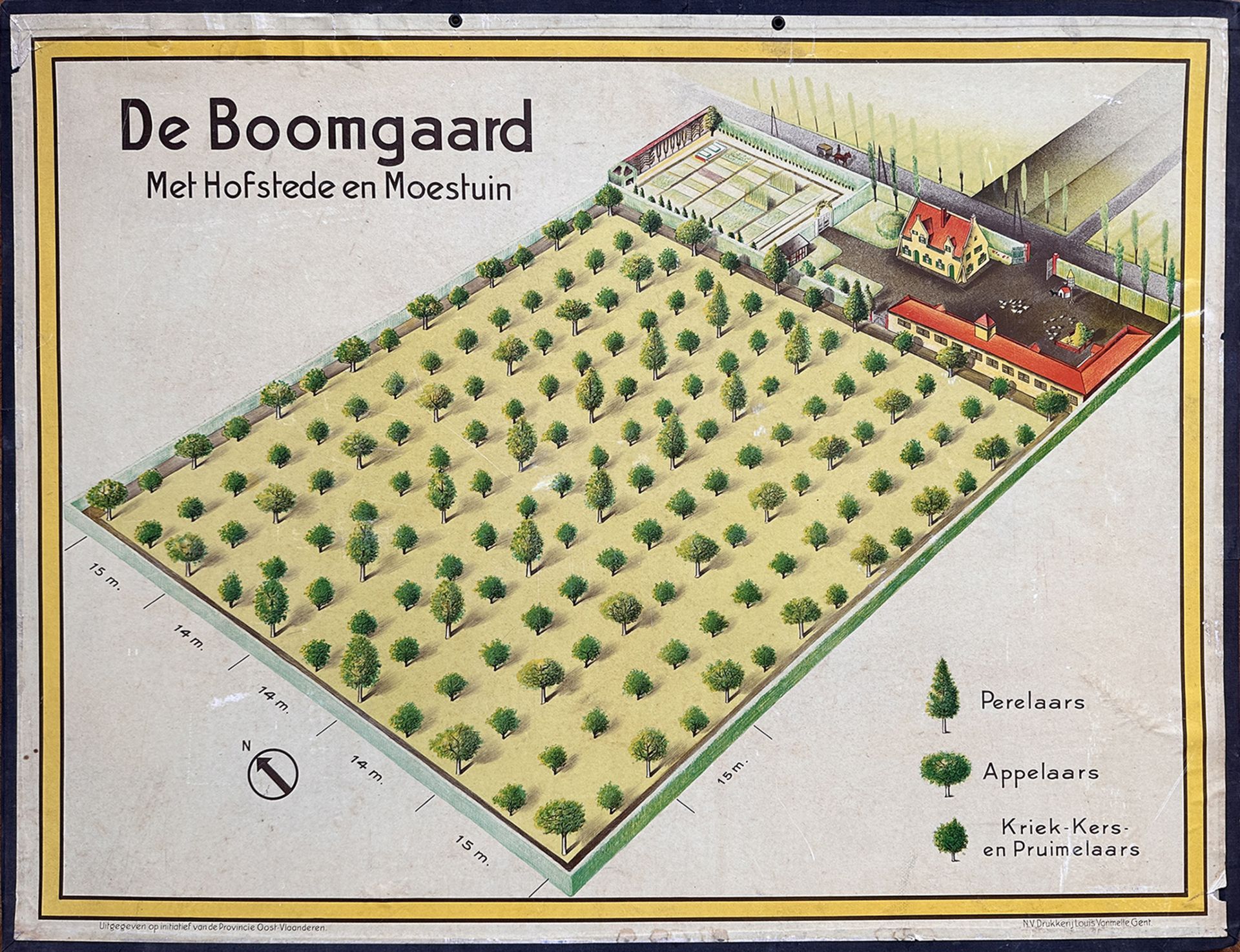 COLLECTION of wall plates for horticultural education, comprising i.a.: "DE BOOMGAARD met - Bild 2 aus 2