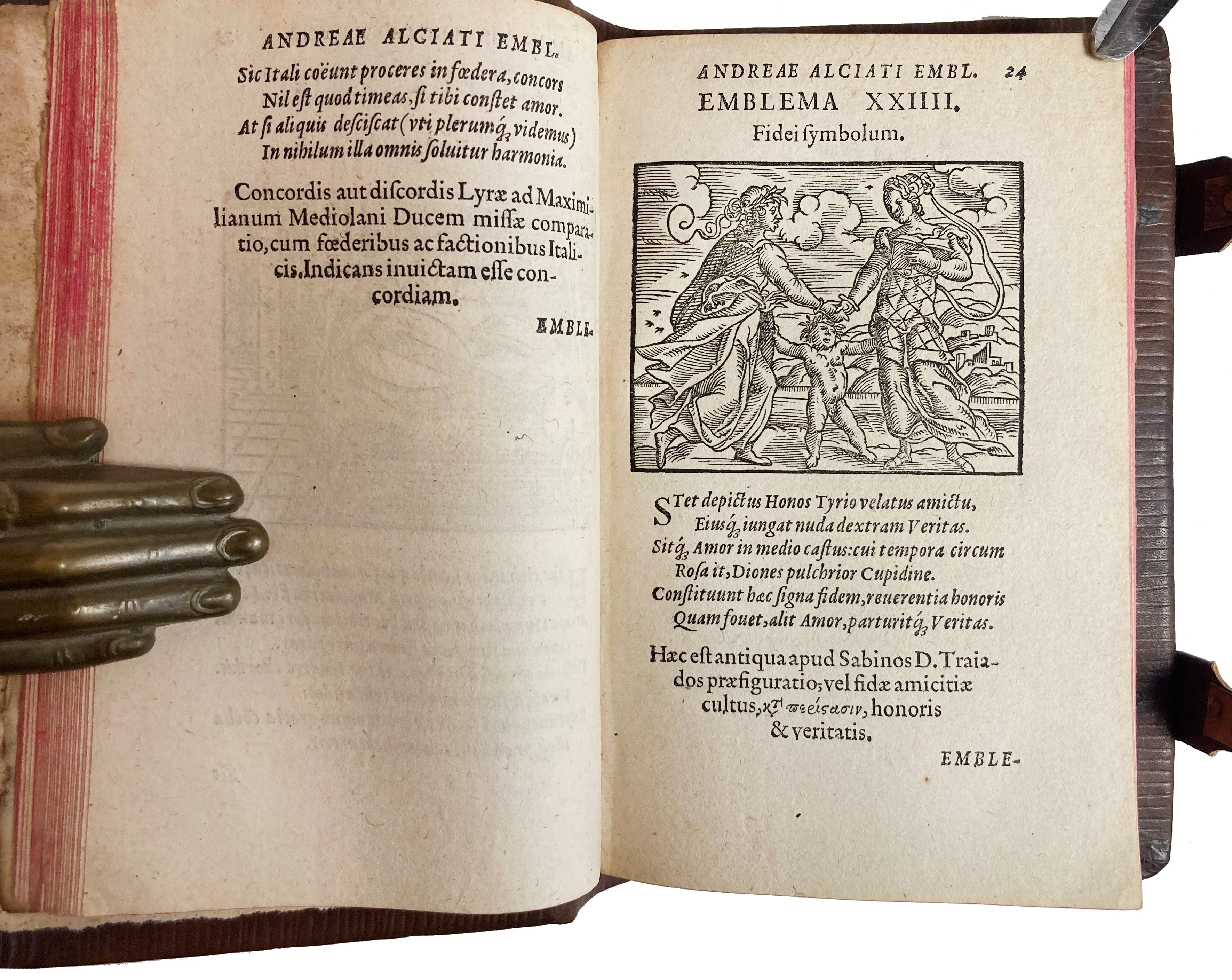 EMBLEM BOOKS -- ALCIATUS (Alciato), A. Emblemata. Adiecta sunt insuper perelegantia ac docta