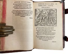 EMBLEM BOOKS -- ALCIATUS (Alciato), A. Emblemata. Adiecta sunt insuper perelegantia ac docta