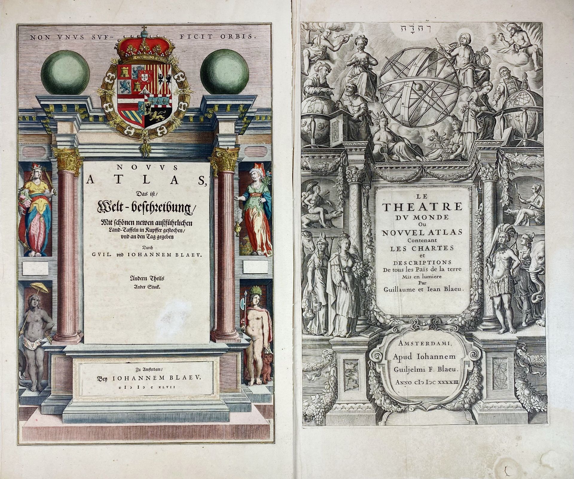 ATLAS TITLE PAGES -- COLLECTION of 25 atlas title-pages. 17th-18th century - Bild 5 aus 5