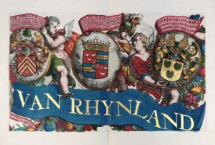 POLDER MAPS -- RIJNLAND -- (DOU, J.J. & S. v. BROECKHUYSEN). 't Hoogheymraedschap van Rhynland