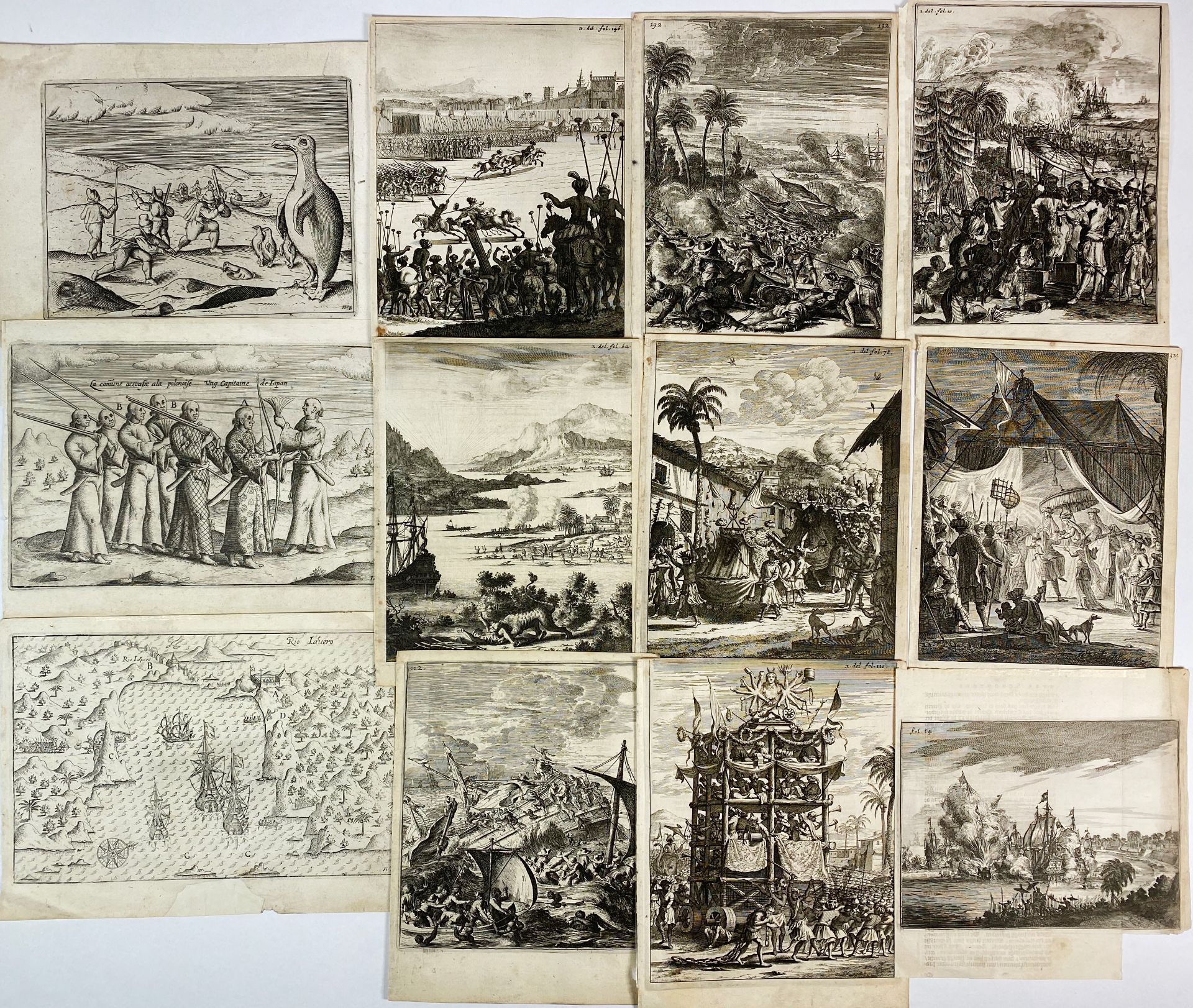 COLLECTION of 87 maritime/travelling engravings from several sources. 16th-20th c - Bild 2 aus 3
