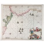 SEA CHARTS -- "NOVÆ HISPANIÆ, Chili, Peruviæ, et Guatimalæ Littoræ". (Amst.), F. de