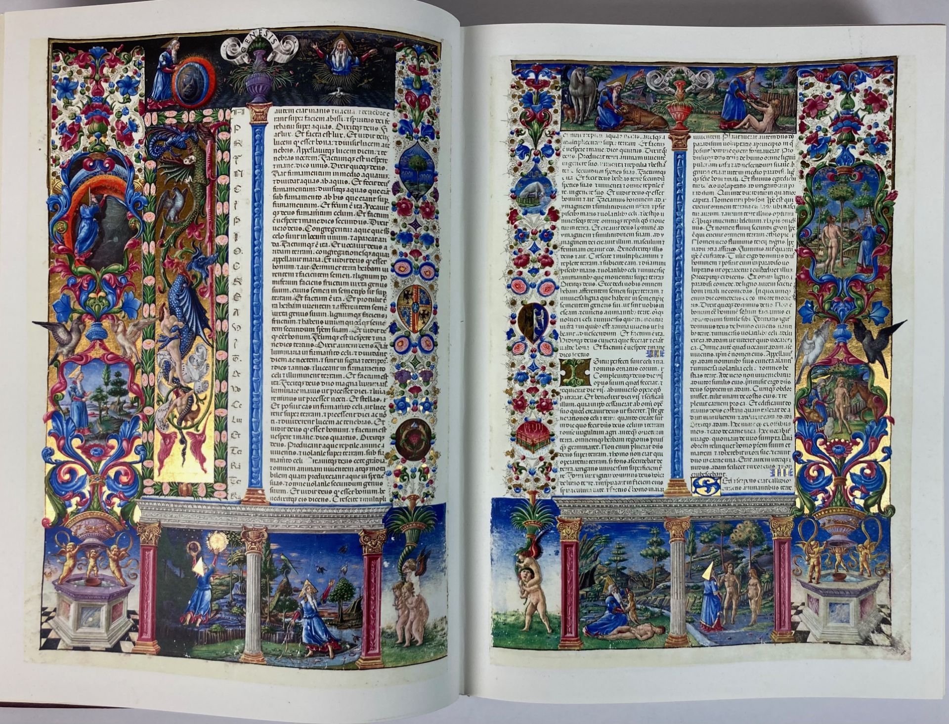 ILLUMINATED MANUSCRIPTS -- BIBBIA DI BORSO D'ESTE, La. Riprod. integrale promossa e cur - Image 3 of 4