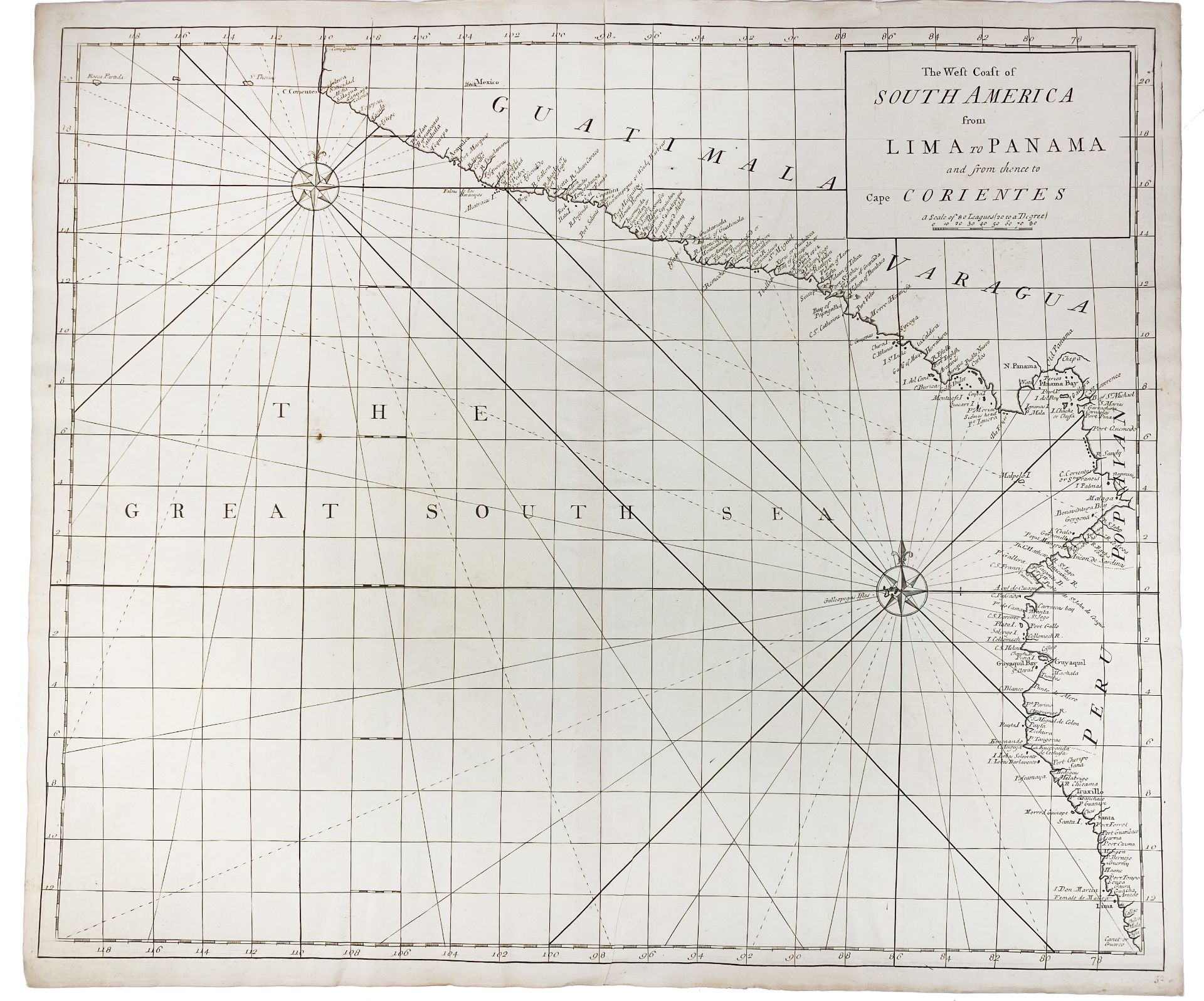 SOUTH AMERICA -- "THE WEST COAST of South America, from Lima to Panama