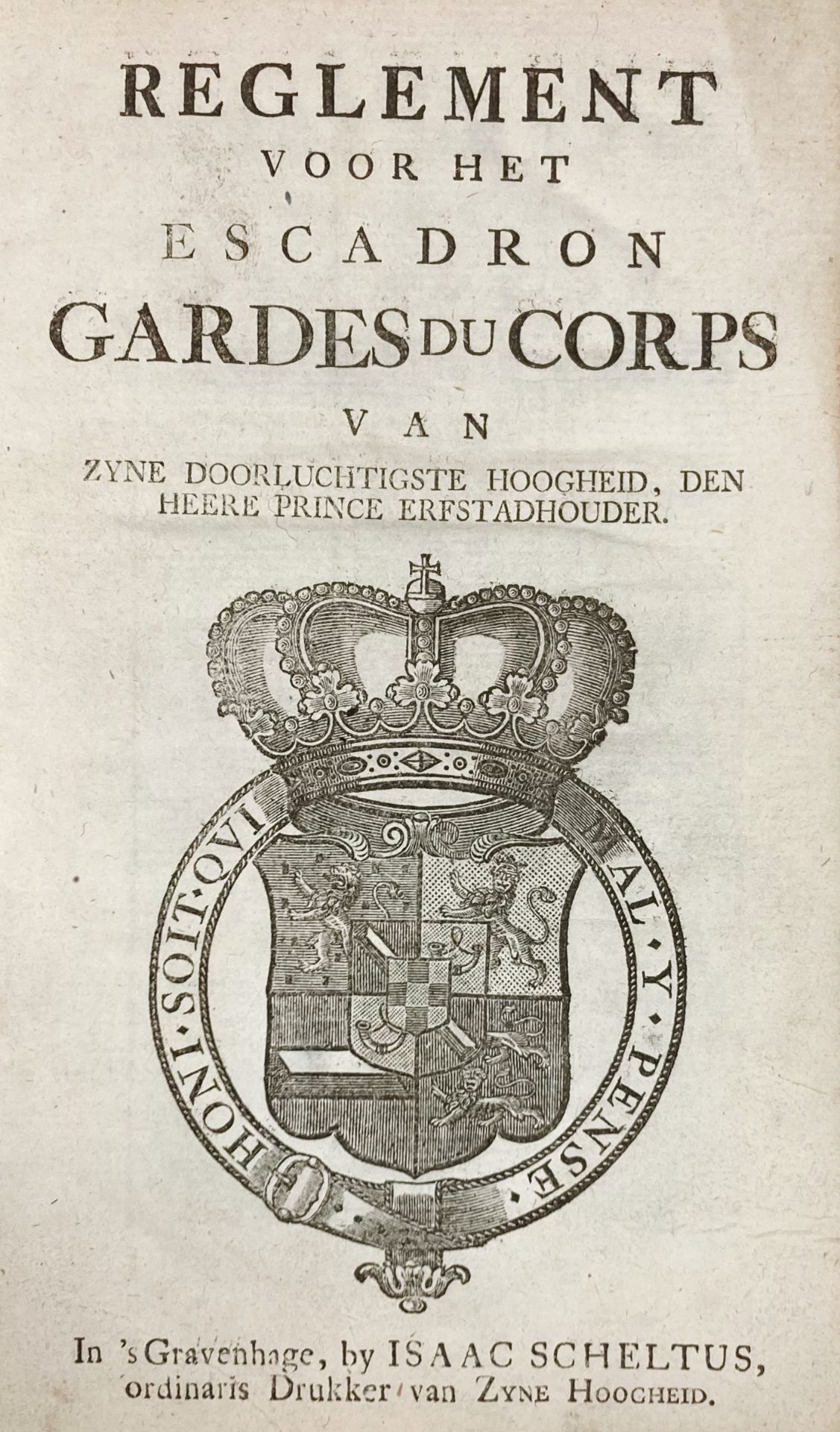 MILITARIA -- REGLEMENT VOOR HET ESCADRON Gards du Corps van Zijne Doorluchtigste Hoogheid - Bild 3 aus 3