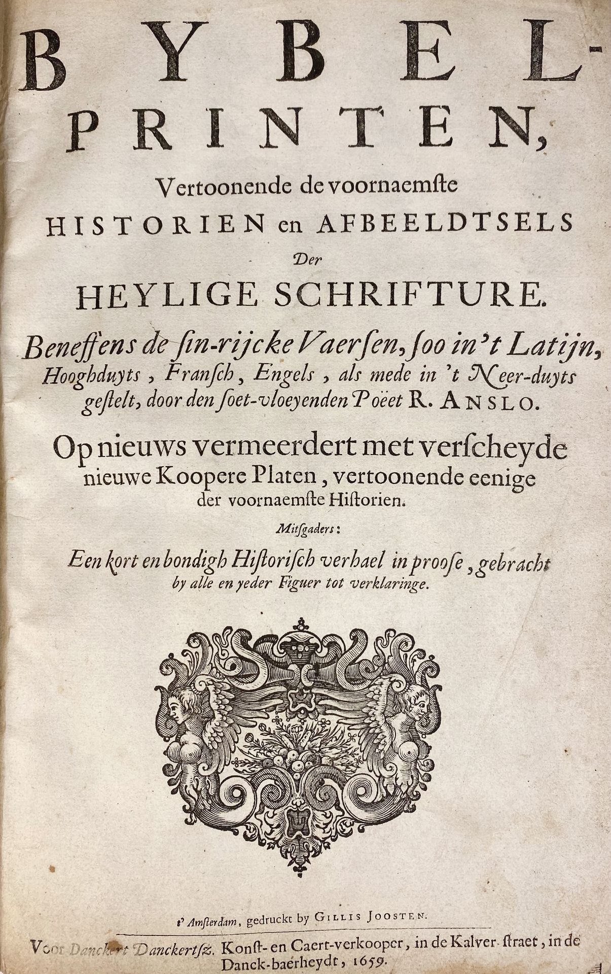 BIBLES -- MERIAN, M. Bybel-printen, vertoonende de voornaemste historien en afbeeldtsels der - Bild 3 aus 5