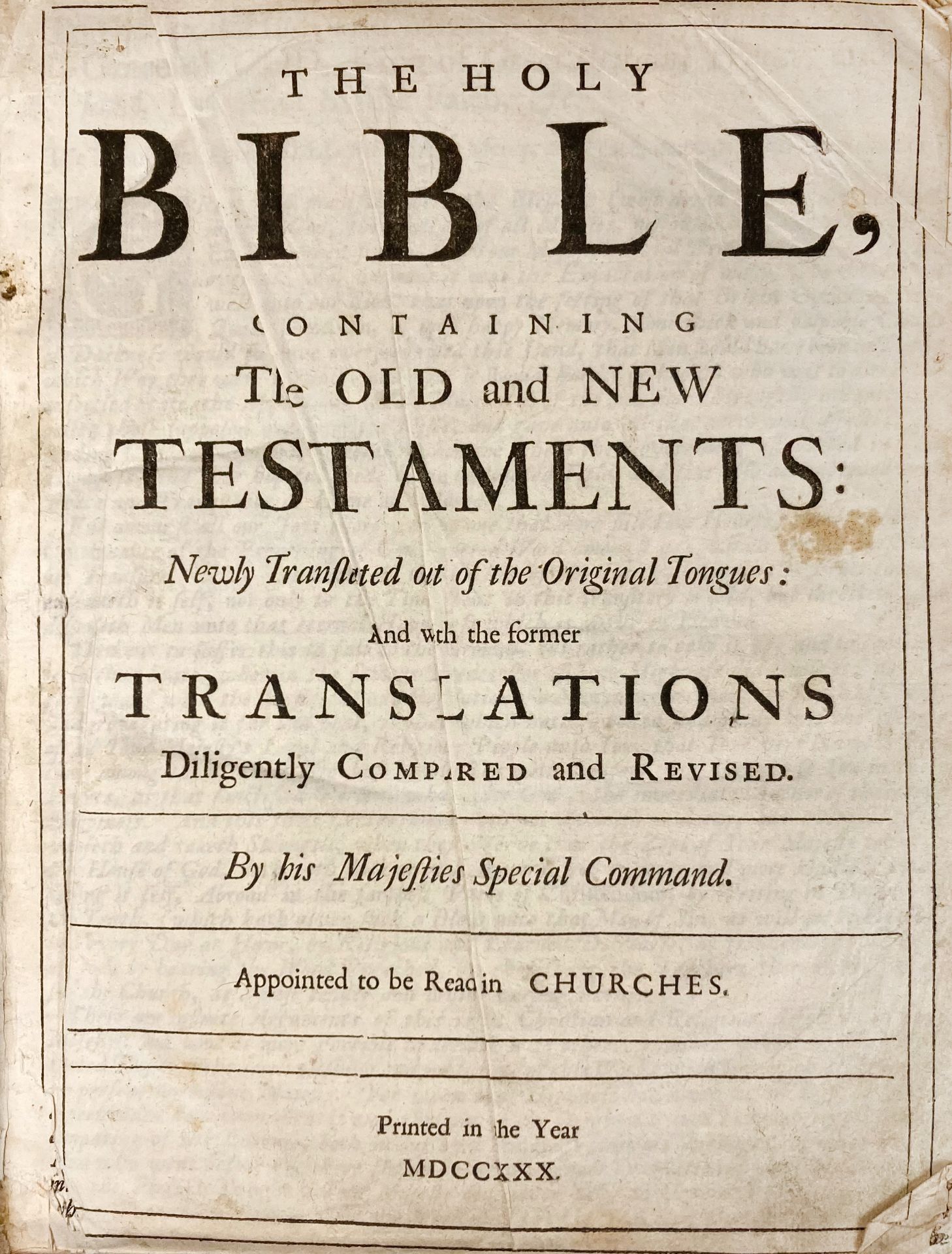 BIBLIA ANGLICA -- HOLY BIBLE, THE, containing the Old and New Testaments; Newly - Bild 2 aus 5