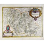 FRANCE -- "LE MAINE". (Amst., H. Hondius, 1633). Handcold. engr. map. 370 x