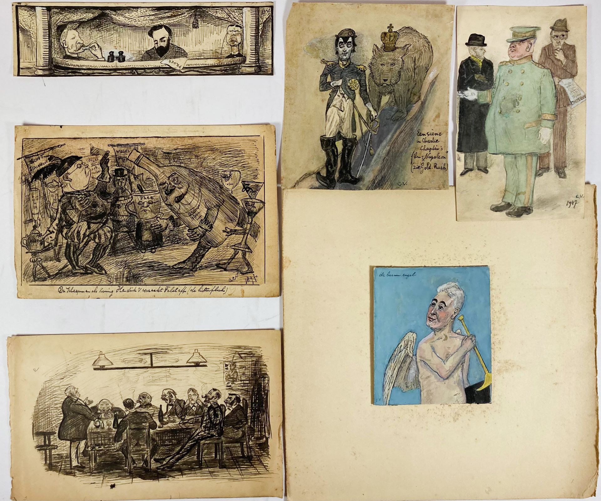 VETH, Anne Cornelis (1880-1962). Collection of 115 original drawings, the majority in - Bild 4 aus 9