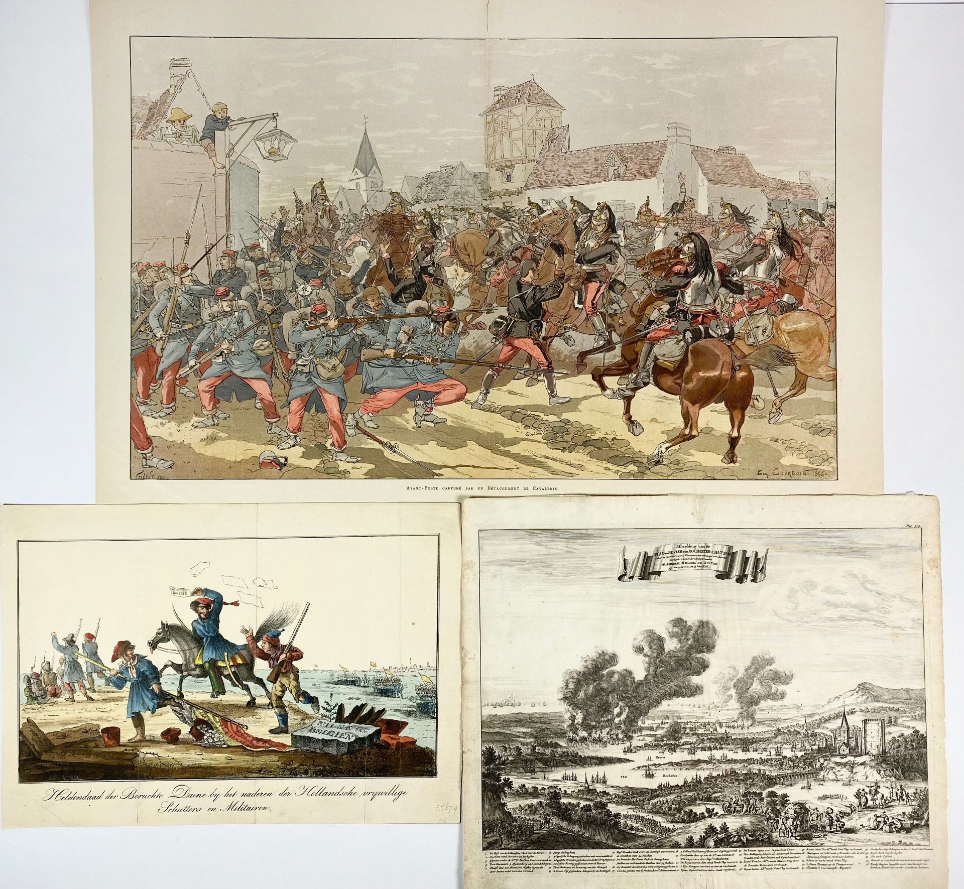 SIEGES & WARFARE -- COLLECTION of 40 engr./lithogr. plates on sieges a.o. military - Bild 3 aus 3