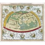 WORLD MAP -- "PTOLEMEISCH GENERAL TAFEL / die halbe Kugel der Welt begreiffende". (Basel