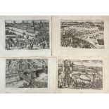 COLLECTION of 9 engraved historical scenes from the 80 Years War by