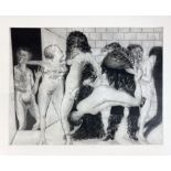 HAKKAART, F. ('Fer'). (1941-). "Hommage aan Max Ernst". 1979-83. Etching. 300 x
