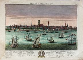 LOW COUNTRIES -- ROTTERDAM -- "VUE DE LA VILLE DE ROTERDAM, en Hollande". Augsb