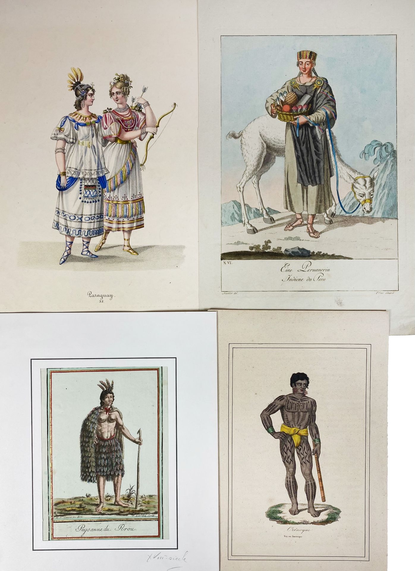 COSTUME PLATES -- SOUTH AMERICA -- COLLECTION of 37 costume plates depicting Indian tribes - Image 2 of 2
