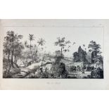 SOUTH AMERICA -- BRAZIL -- "VUES DU BRÉSIL". 2 plain landscape lithogr. plates by