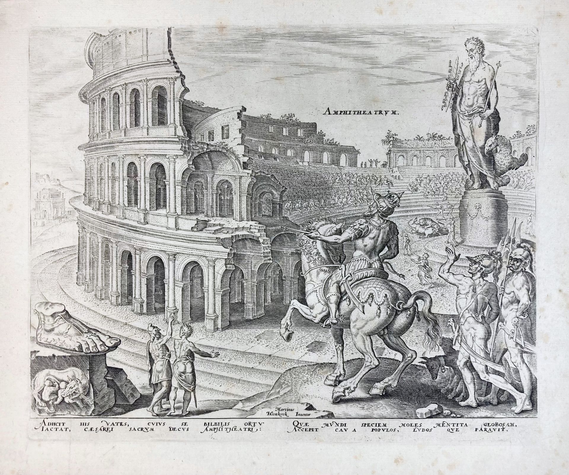 HEEMSKERCK -- GALLE, Philips (1537-1612). (The Eight Wonders of the World). 1572. Complete - Image 8 of 8