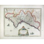 SPAIN -- "VALENTIA REGNUM (…)". Amst., G. Blaeu, (1635). Handcold. engr. map w. compass
