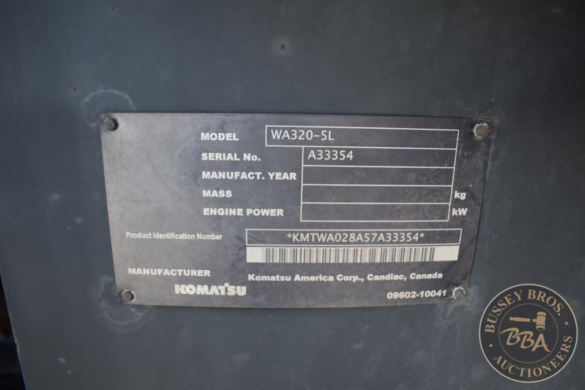 2003 KOMATSU WA320-5L 25944 - Image 38 of 76