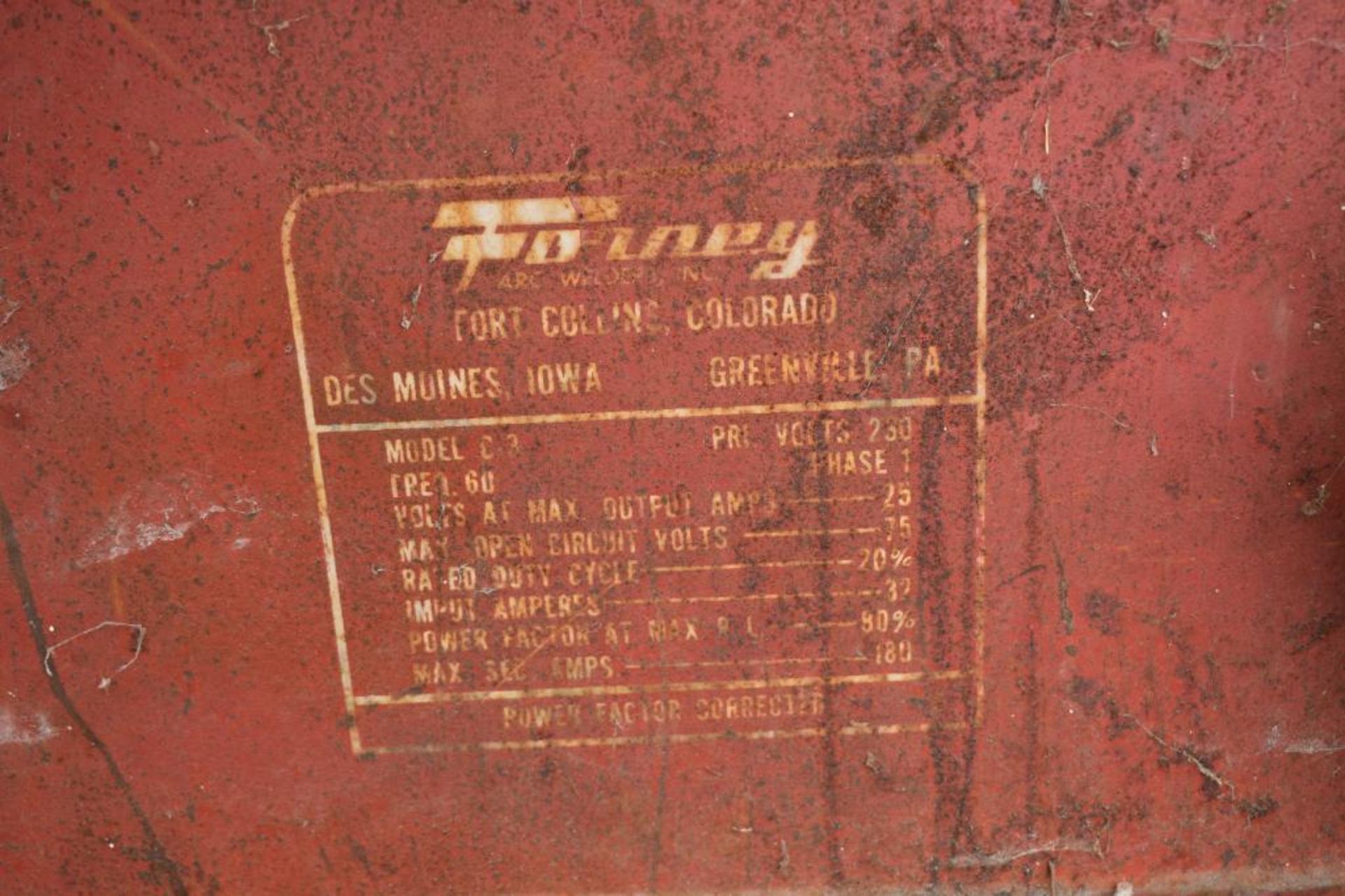 FORNEY ELECTRIC WELDER 27033 - Image 7 of 8