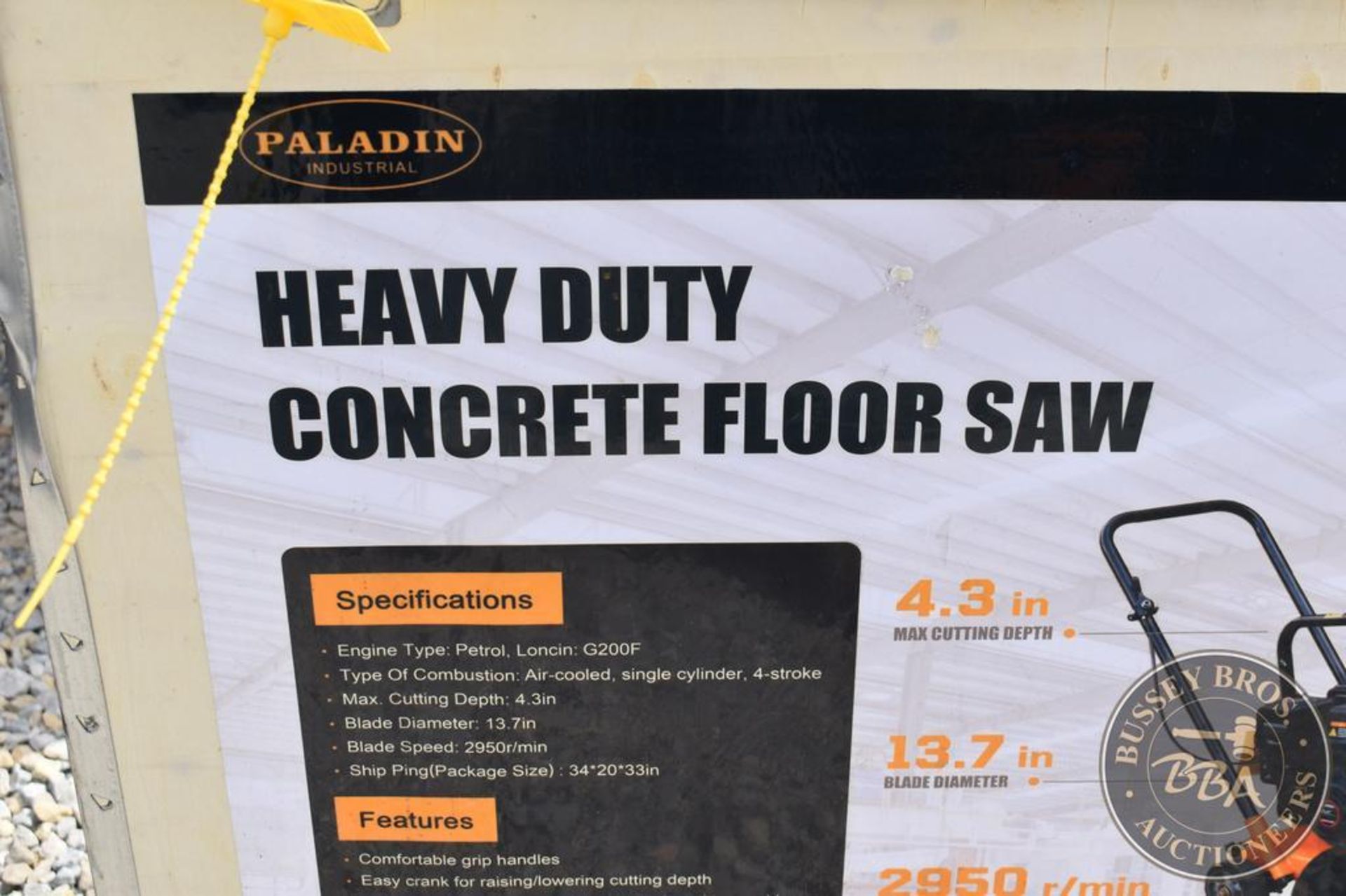 PALADIN INDUSTRIAL CONCRETE FLOOR SAW 27208 - Image 3 of 6